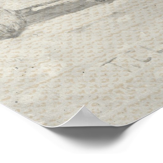 Vintag Majestic Lion Poster (Ecke)