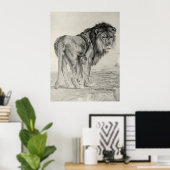 Vintag Majestic Lion Poster (Heimbüro)