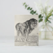Vintag Majestic Lion Postkarte (Stehend Vorderseite)