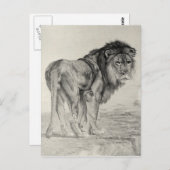 Vintag Majestic Lion Postkarte (Vorne/Hinten)