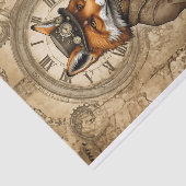 Vintag Majestic Steampunk Fox Seidenpapier (Ausschnitt)