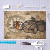 Vintag Majestic Steampunk Fox Seidenpapier (Handwerk)