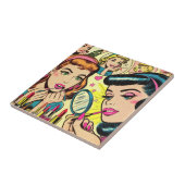 Vintag Makeup Girls Comic Fliese (Seite)