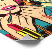 Vintag Makeup Girls Comic Poster (Ecke)