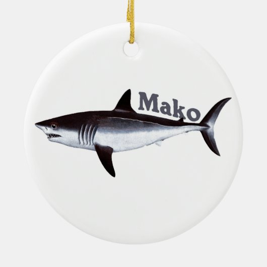 Vintag Mako Shark Keramikornament (Hinten)