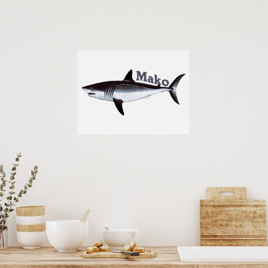 Vintag Mako Shark Poster (Küche)