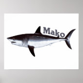 Vintag Mako Shark Poster (Vorne)