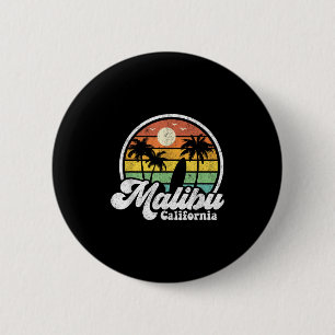 Vintag Malibu Beach California Ca Surfbrett S Button