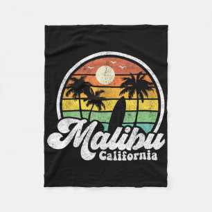 Vintag Malibu Beach California Ca Surfbrett S Fleecedecke