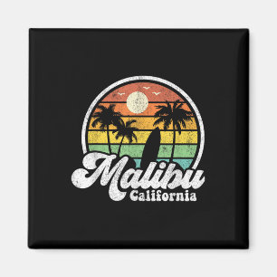 Vintag Malibu Beach California Ca Surfbrett S Magnet