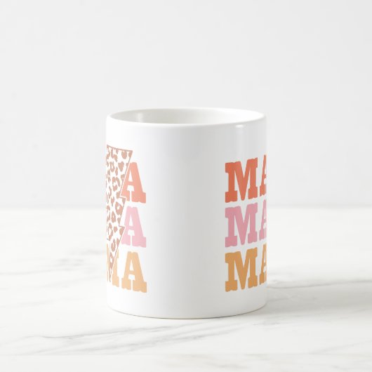 Vintag Mama Leopard Muster Kaffeetasse (Mittel)