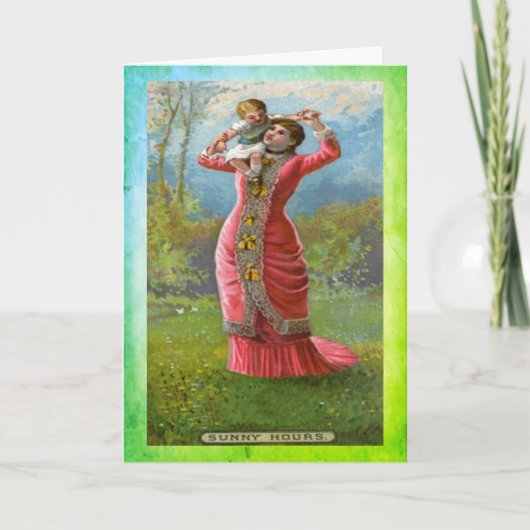 Vintag Mama Sonnenstunden Muttertag Karte (Vorderseite)