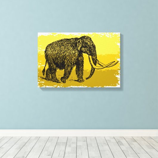 Vintag Mammoth Leinwanddruck (Insitu (Holzboden))