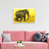 Vintag Mammoth Leinwanddruck (Insitu (Wohnzimmer))