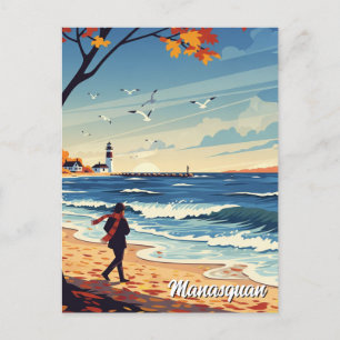 Vintag Manasquan New Jersey Travel Postkarte