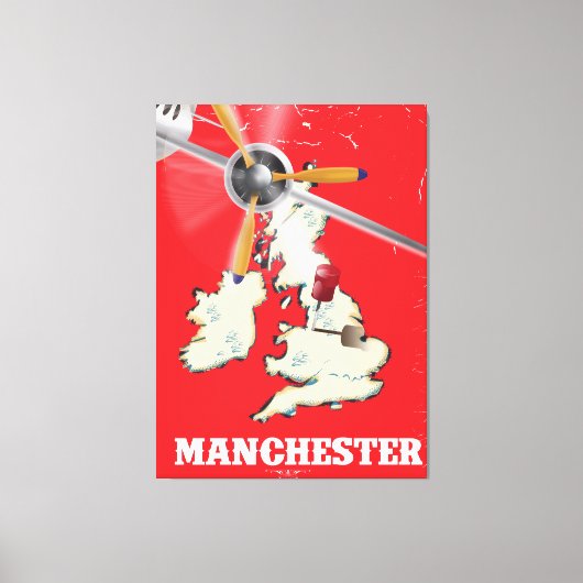 Vintag Manchester Travel Poster Leinwanddruck (Vorderseite)