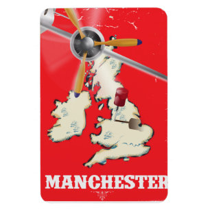 Vintag Manchester Travel Poster Magnet