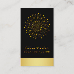 Vintag Mandala Gold Lotus Blume Yoga Visitenkarte