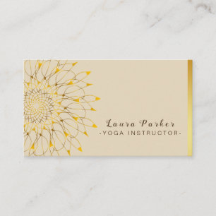 Vintag Mandala Gold Lotus Blume Yoga Visitenkarte