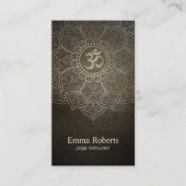 Vintag Mandala Namaste Om Sign Yoga Lehrerin Visitenkarte (Vorderseite)