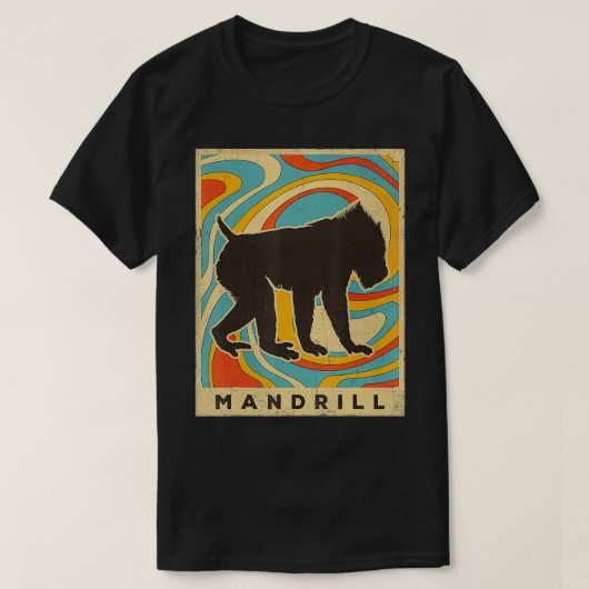Vintag Mandrill Lover Animal Retro Style T-Shirt (Design vorne)