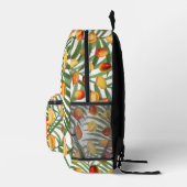 Vintag Mango & Greenery Sommerfruchtmonogramm Bedruckter Rucksack (Rechts)