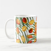 Vintag Mango & Greenery Sommerfruchtmonogramm Kaffeetasse (Links)