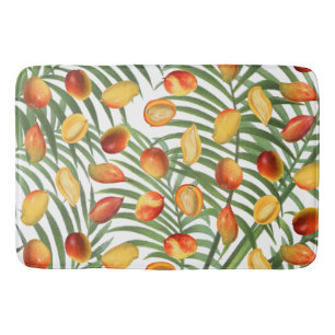 Vintag Mango & Greenery Sommerfruchtmuster Badematte