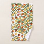 Vintag Mango & Greenery Sommerfruchtmuster Badhandtuch Set (Handtuch)
