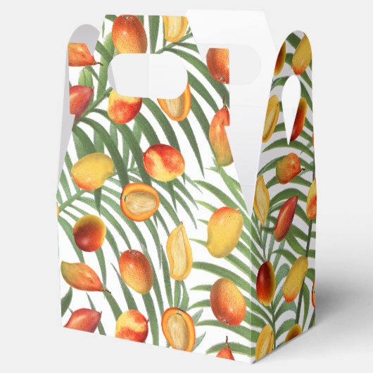 Vintag Mango & Greenery Sommerfruchtmuster Geschenkschachtel (Geöffnet)