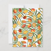 Vintag Mango & Greenery Sommerfruchtmuster Mitteilungskarte (Rückseite)