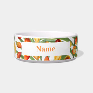 Vintag Mango & Greenery Sommerfruchtmuster Napf