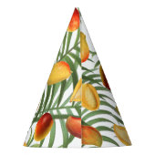 Vintag Mango & Greenery Sommerfruchtmuster Partyhütchen (Rückseite)