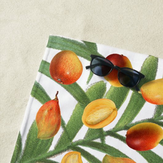 Vintag Mango & Greenery Sommerfruchtmuster Strandtuch (Beispiel)