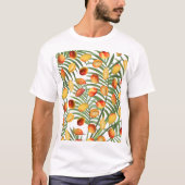 Vintag Mango & Greenery Sommerfruchtmuster T-Shirt (Vorderseite)