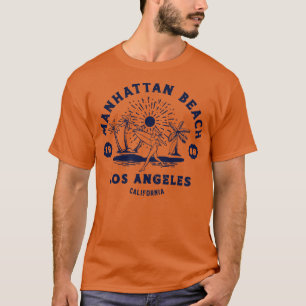 Vintag Manhattan Beach Surfing Retro California B T-Shirt
