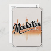 Vintag Manhattan NYC Postkarte (Vorne/Hinten)