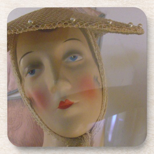 Vintag Mannequin Head Untersetzer (Vorderseite)