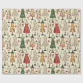 Vintag Mannequins Muster Geschenkpapier (Flach)