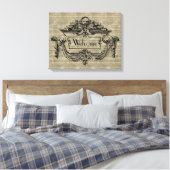 Vintag Mantle Welcome Canvas Print Leinwanddruck (Insitu (Schlafzimmer))