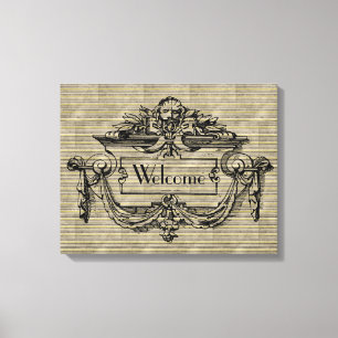 Vintag Mantle Welcome Canvas Print Leinwanddruck