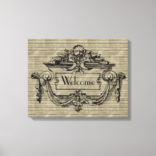Vintag Mantle Welcome Canvas Print Leinwanddruck (Vorderseite)