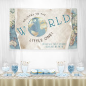 Vintag Map Baby Shower Banner