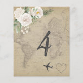 Vintag Map Brautparty Game Number 4 (Rückseite)