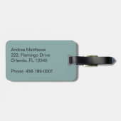 Vintag Map Compass Monogram Gepäckanhänger (Rückseite horizontal)