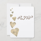 Vintag Map Hearts UAWG RSVP Karte (Rückseite)