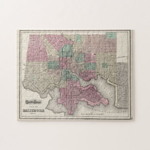 Vintag Map of Baltimore MD (1873) Puzzle