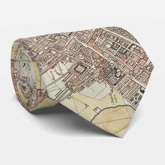 Vintag Map of London England (1727) Krawatte (Gerollt)