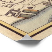 Vintag Map of London England (1807) Poster (Ecke)