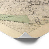 Vintag Map of London England (1843) Poster (Ecke)